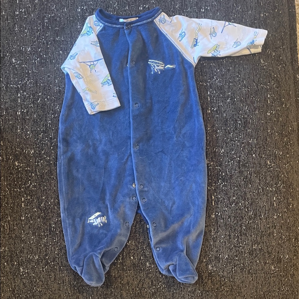 Kissy Kissy Blue and White Bodysuit